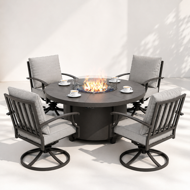 Gas Stove Rotating Table And Chairs