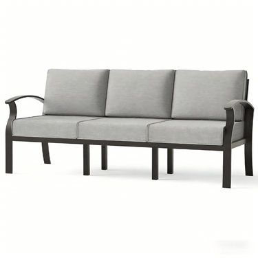 ALAULM Aluminum 3-Seat Patio Furniture Set, Outdoor Patio Conversation Set with 5.1" Cushions for Patio Backyard Poolside