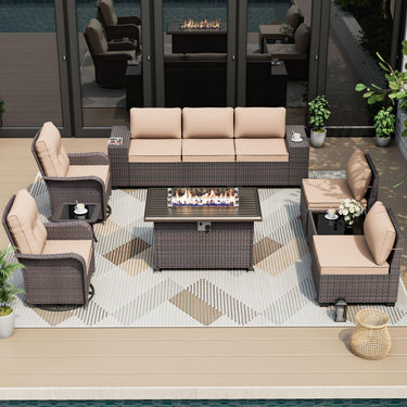 Kullavik 10-Piece Outdoor Patio Furniture Set