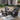 ALAULM 7 Pieces Outdoor Patio Furniture Set with 40000 BTU Round Fire Pit Table, Outdoor Swivel Glider Chair with Side Table, Patio Conversation Sets for Porch Deck Backyard